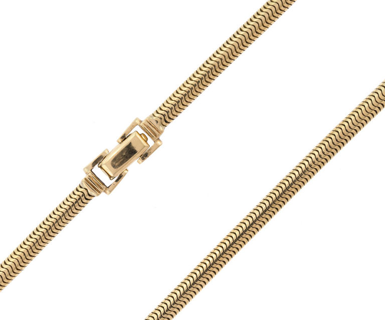 14k Yellow Gold Snake Chain Necklace