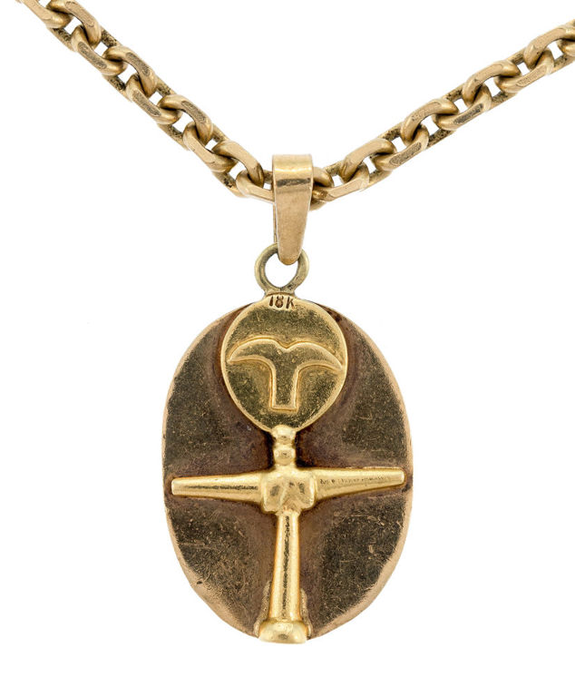 14k and 10k Gold Ashanti Pendant Necklace