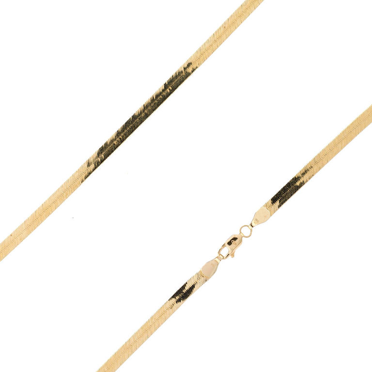 14k Gold Herringbone Necklace