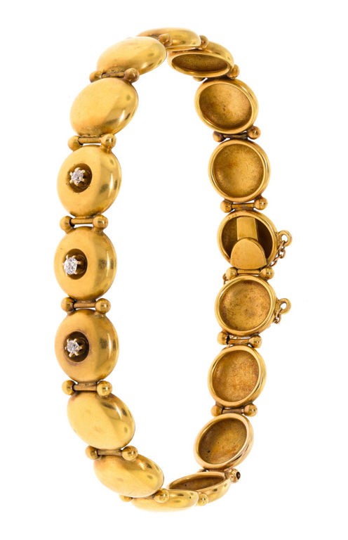 15k Gold Diamond Link Bracelet