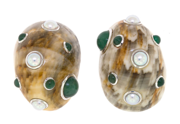 Aventurine Quartz and Pearl Earrings
