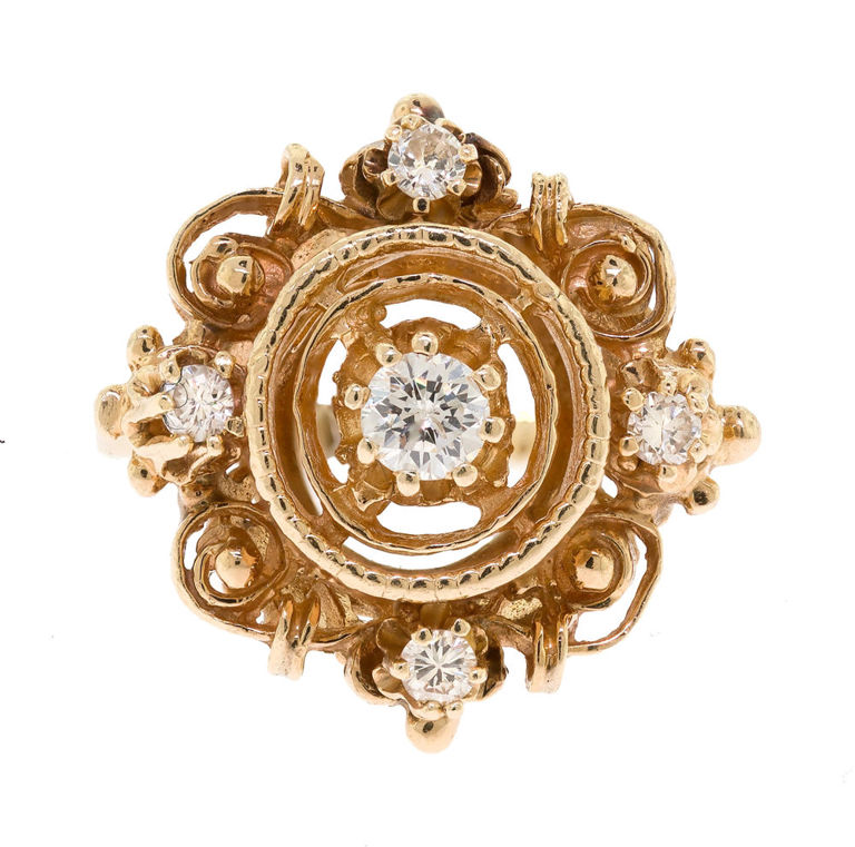 14k Gold Diamond Ring