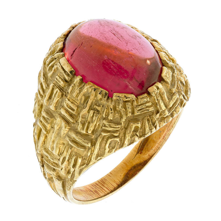 18k Gold Rubellite Tourmaline Ring