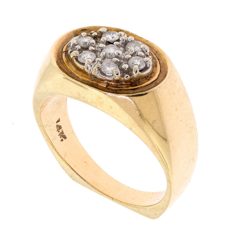 14k Yellow Gold Diamond Ring