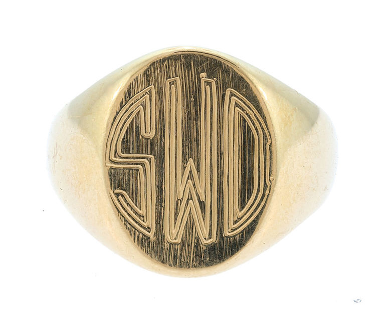 14k Yellow Gold Signet Ring