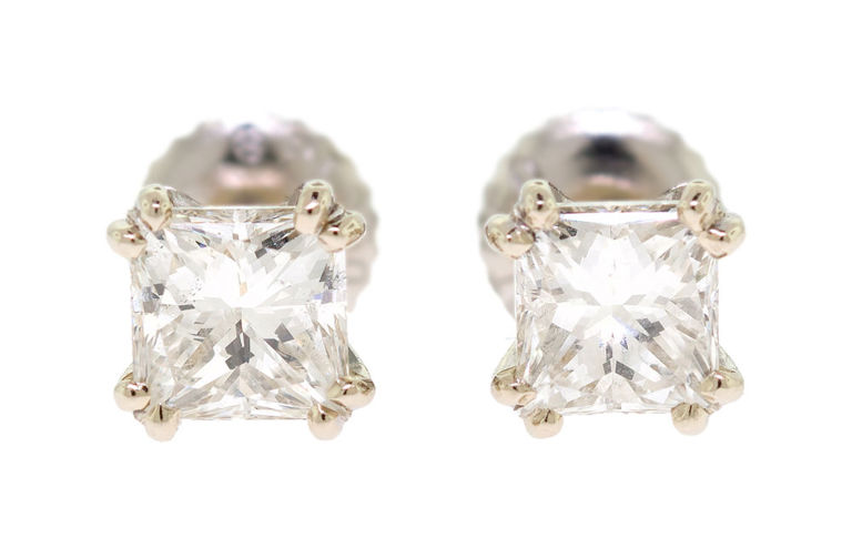 Platinum Diamond Stud Earrings