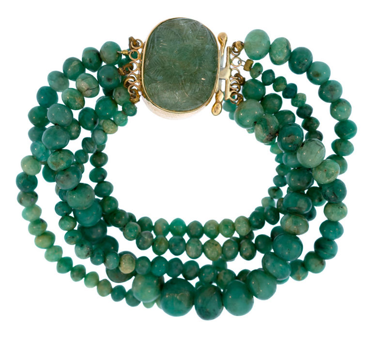Emerald Beaded Bracelet