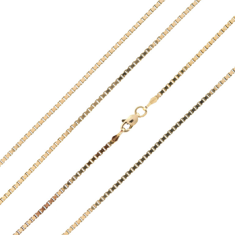 14k Gold Box Chain Necklace