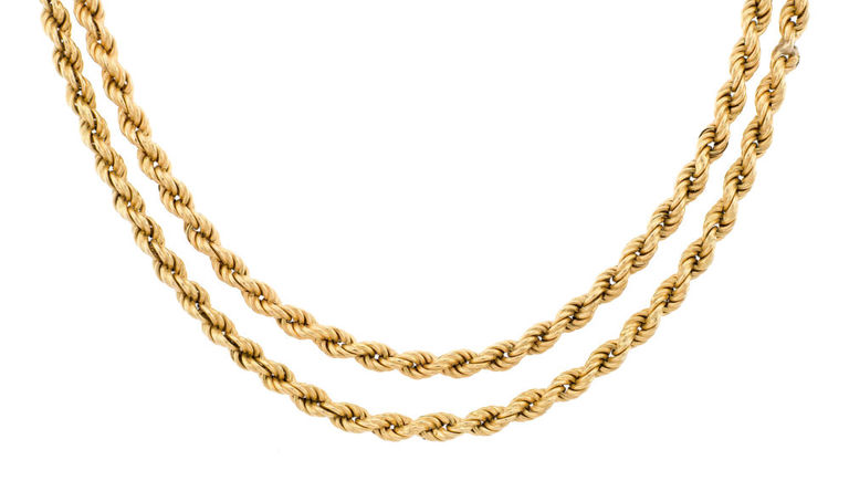 14k Yellow Gold Rope Necklace
