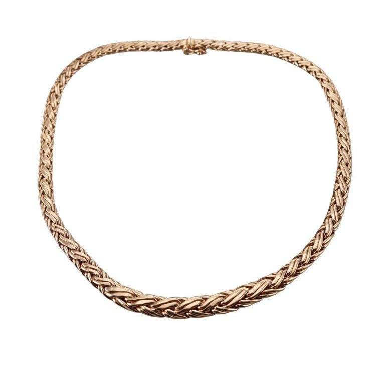 14k Gold Russian Braid Necklace
