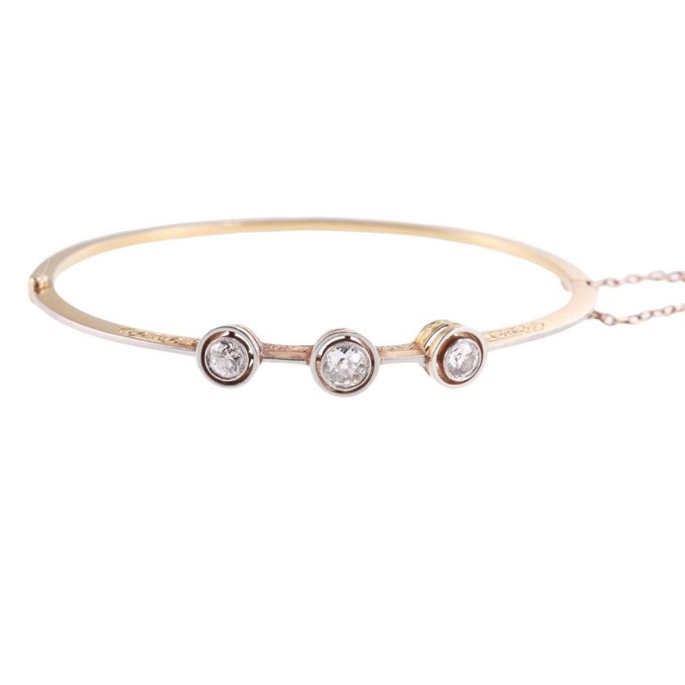 18k Gold Platinum Diamond Bracelet