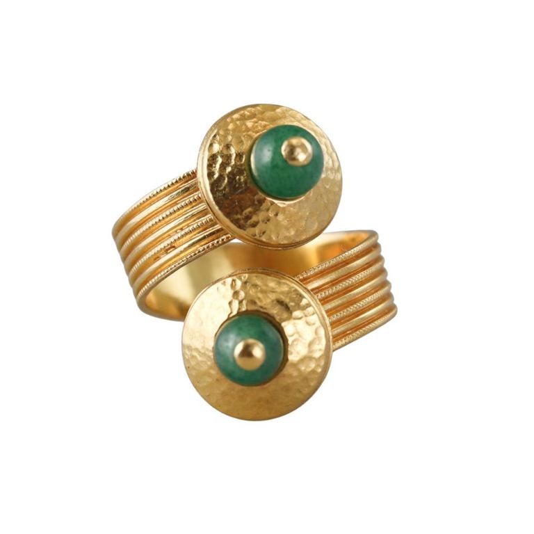 22k Gold Aventurine Ring