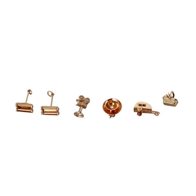 Set of 6 14k Gold Charms