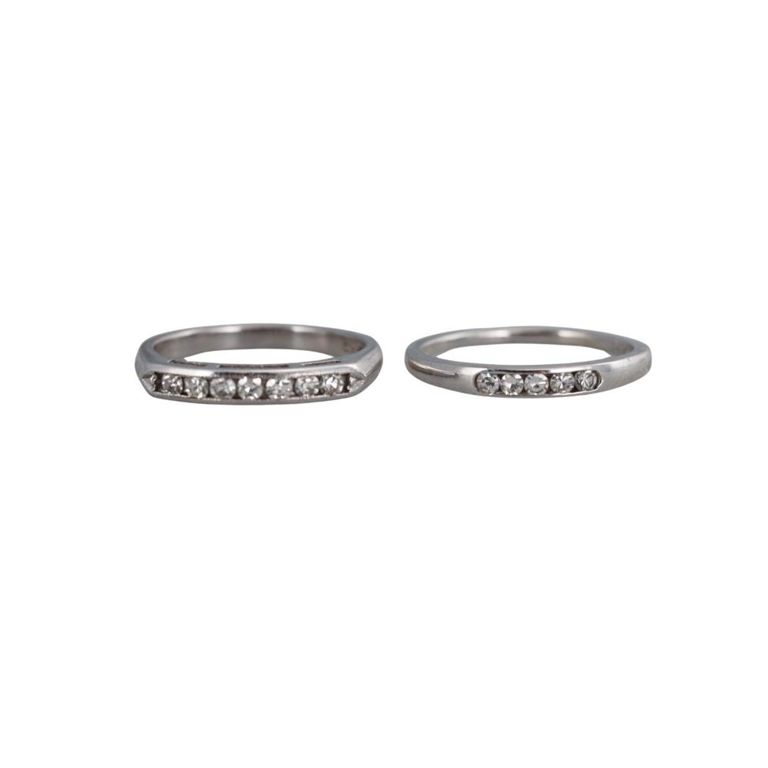 Set of 2 14k Gold Diamond Rings