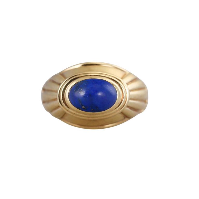 18k Gold Lapis Lazuli Ring