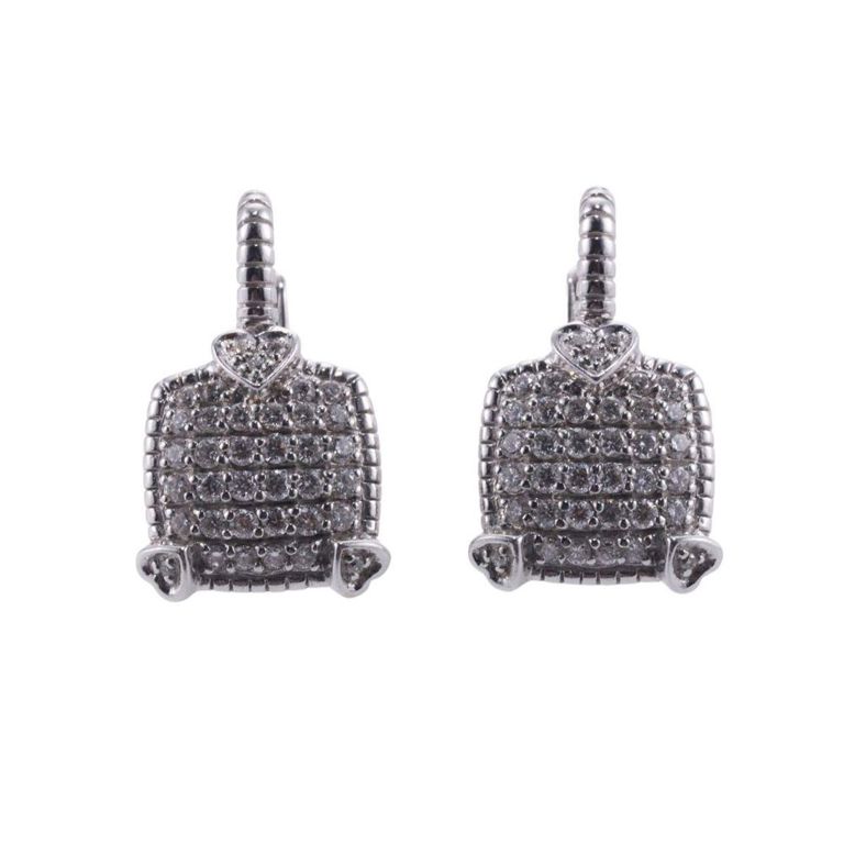 18k Gold Diamond Earrings
