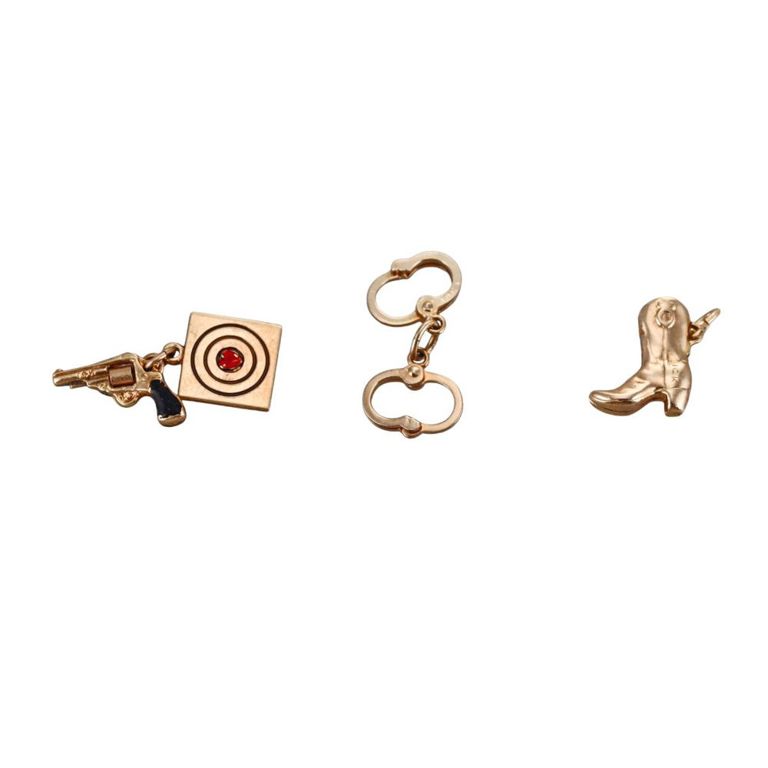 Set of 3 14k Gold Enamel Charms