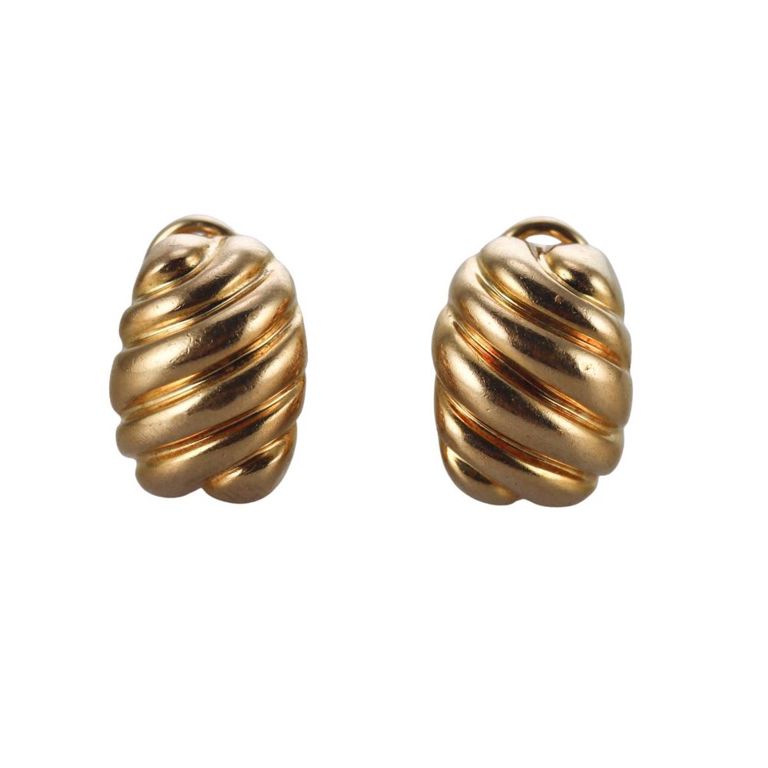Pair of 18k Gold Shrimp Earrings