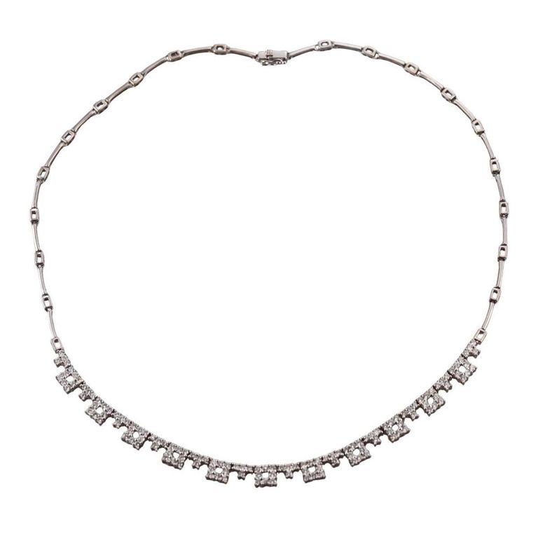 18k White Gold Diamond Necklace
