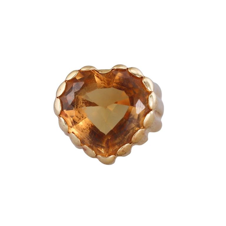 18k Yellow Gold Citrine Ring