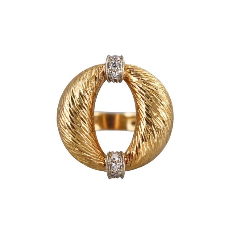 18k Yellow Gold Diamond Ring