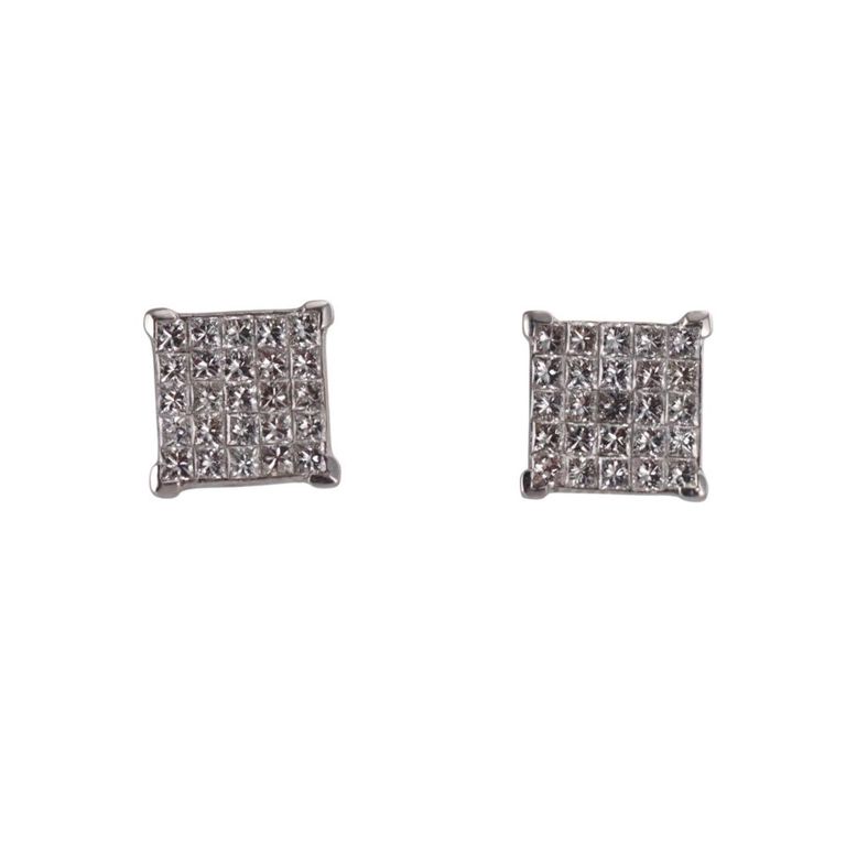 Pair of 14k Gold Diamond Stud Earrings