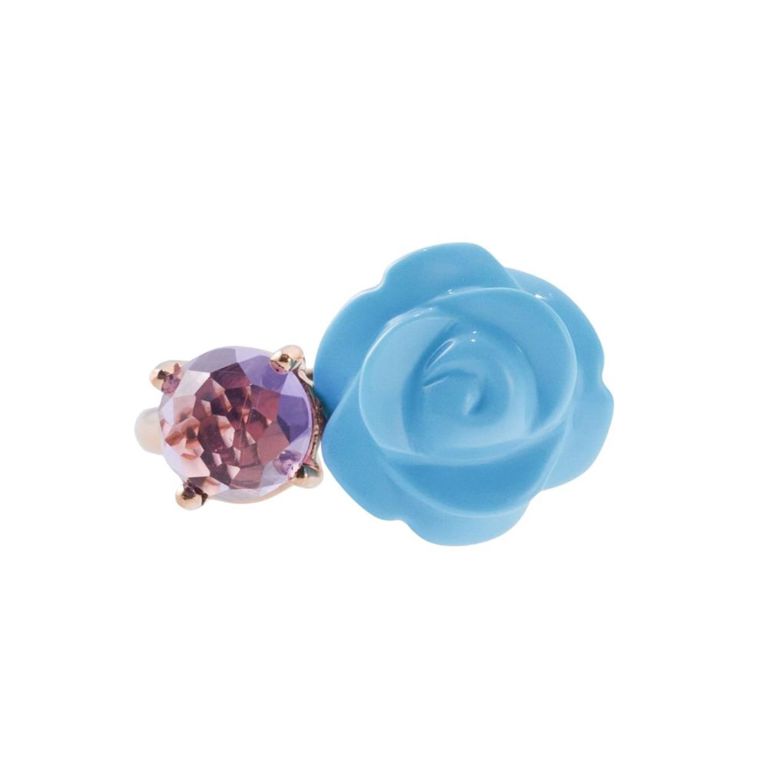 18k Gold Turquoise and Amethyst Ring