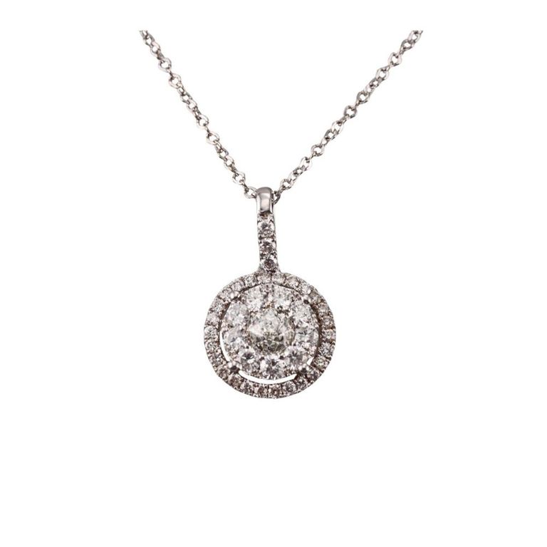 14k Gold Diamond Pendant Necklace