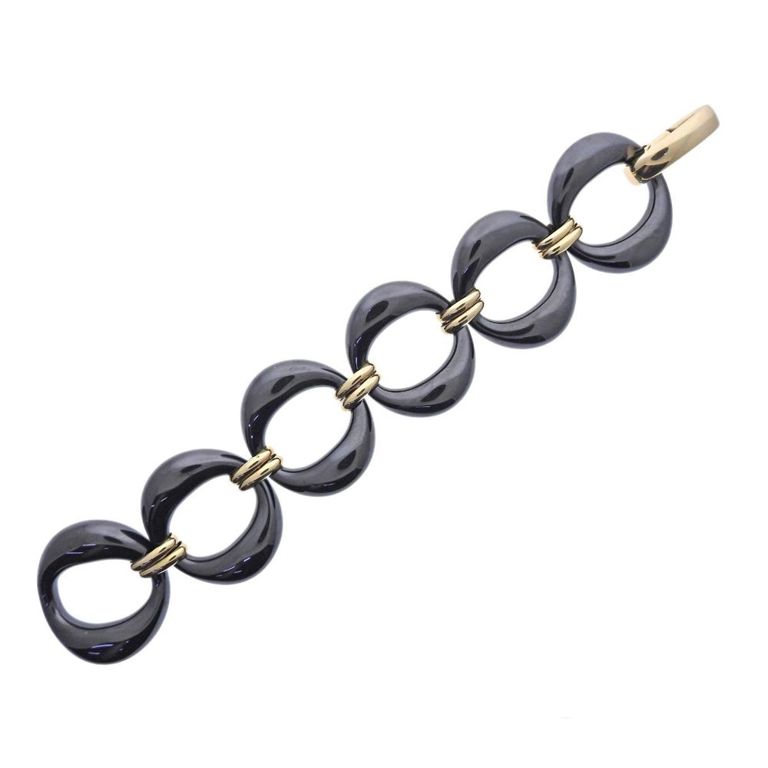 18k Rose Gold Hematite Bracelet