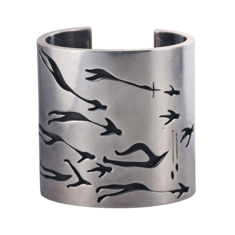 Silver Wide Cuff Bracelet