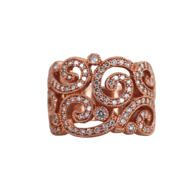 14k Rose Gold Diamond Ring