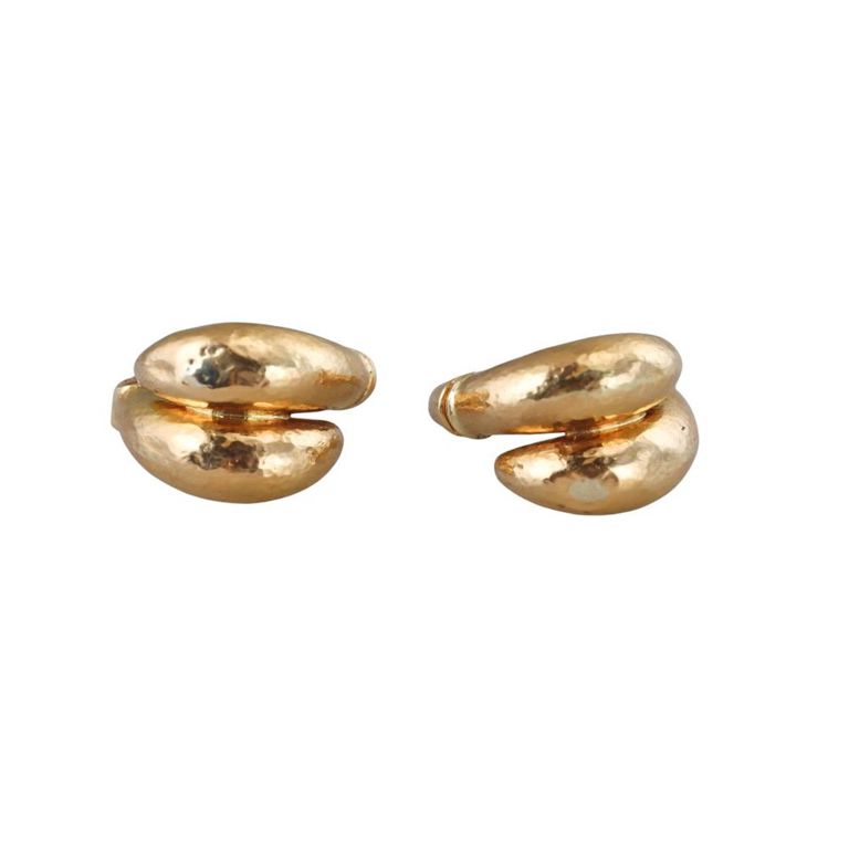 Pair of 18k Gold Hoop Earrings