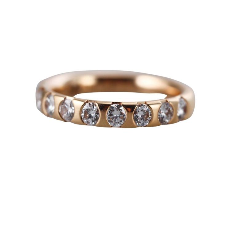18k Rose Gold Diamond Band Ring