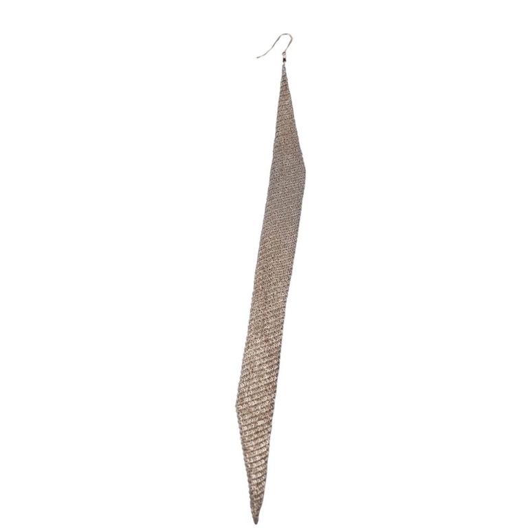 Sterling Silver Diamond Mesh Earring
