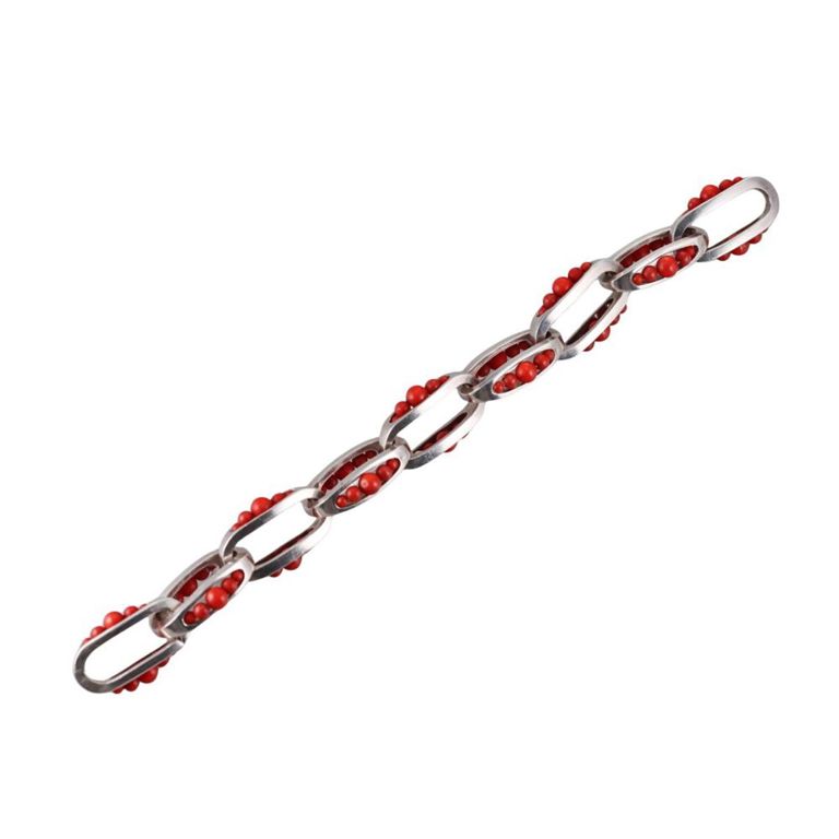 Sterling Silver Coral Bracelet