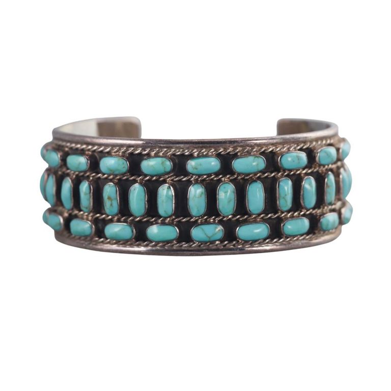 Sterling Silver Cuff Turquoise Bracelet