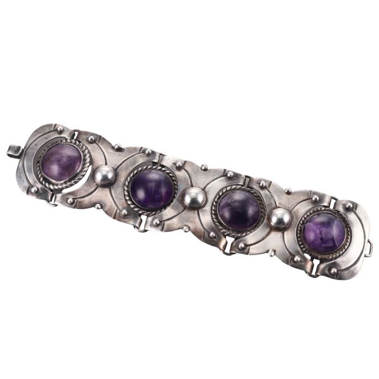 Silver Amethyst Bracelet