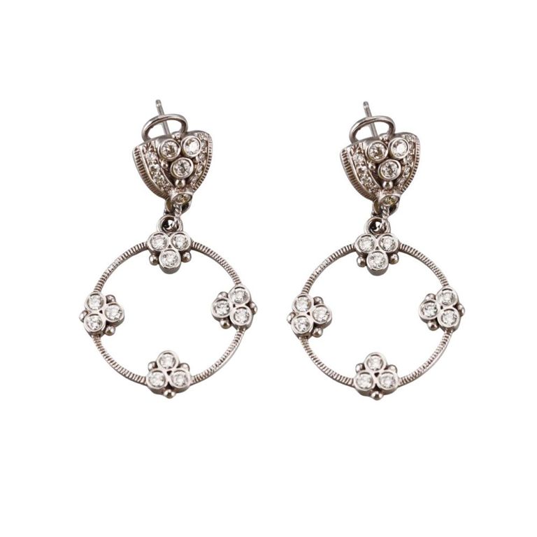 18k Gold Diamond Earrings
