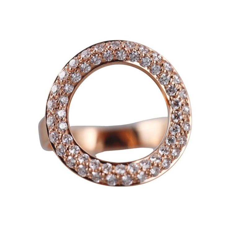 18k Rose Gold Diamond Ring