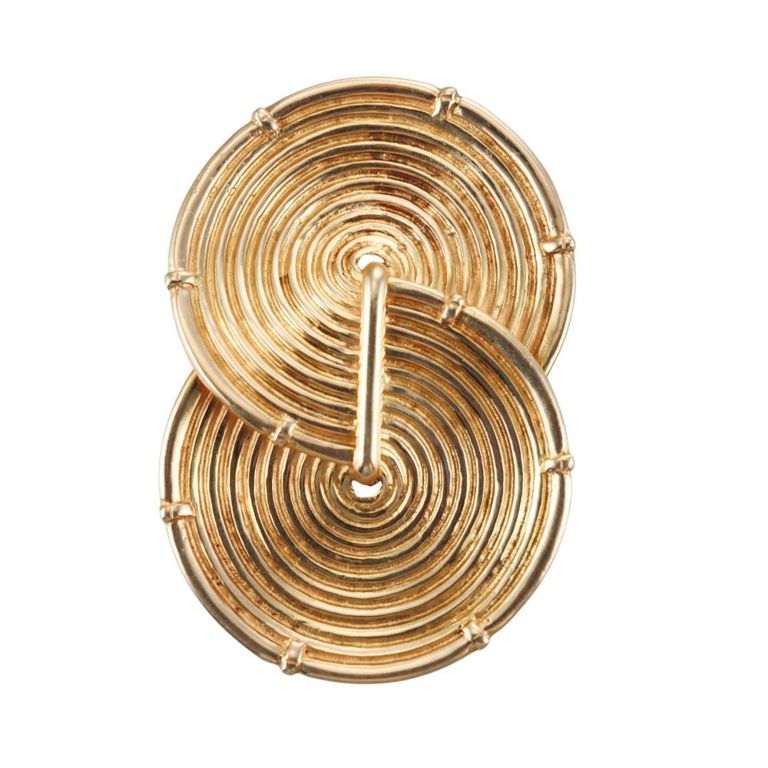 18k Gold Swirl Pendant