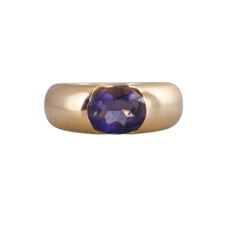18k Yellow Gold Iolite Ring