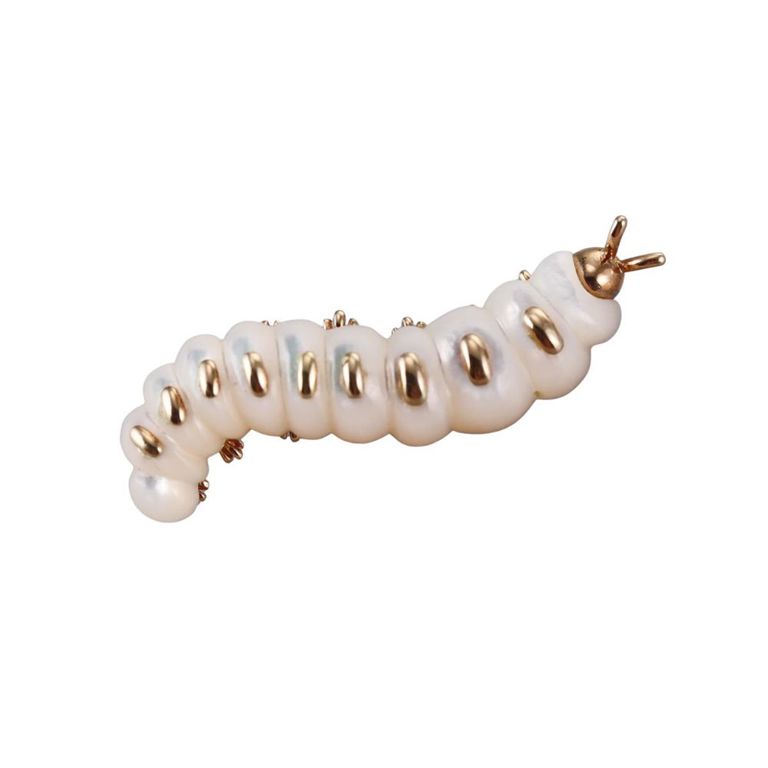 14k Gold Mother of Pearl Brooch