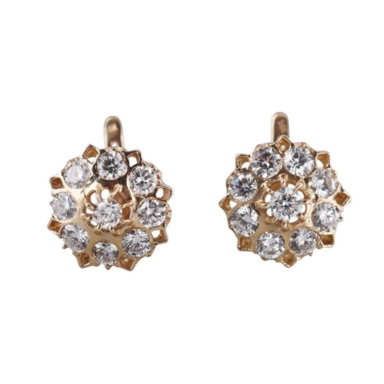 14k Gold Diamond Earrings