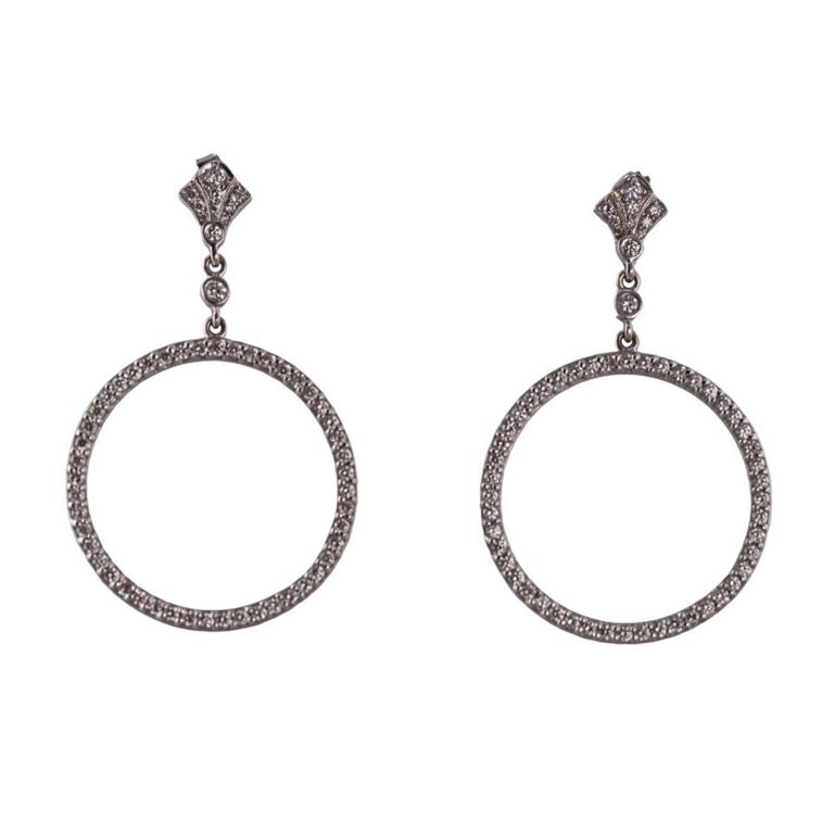 18k Gold Diamond Earrings