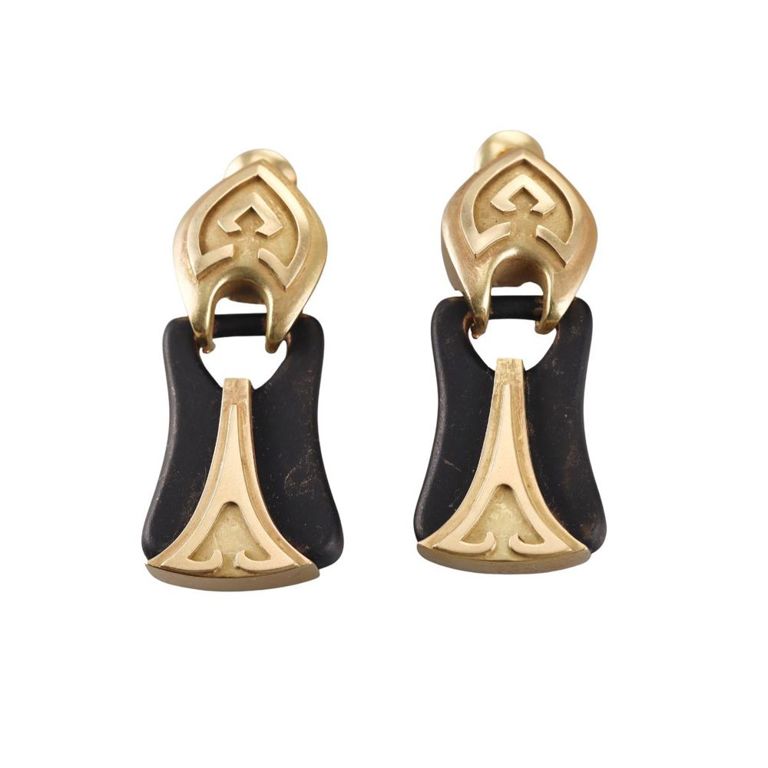 18k Gold Rosewood Earrings