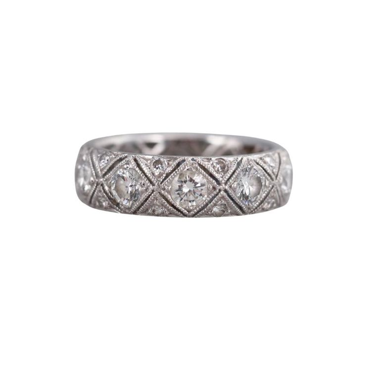 Platinum Diamond Band Ring