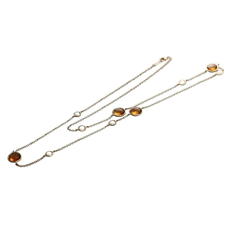 18k Gold Citrine Necklace