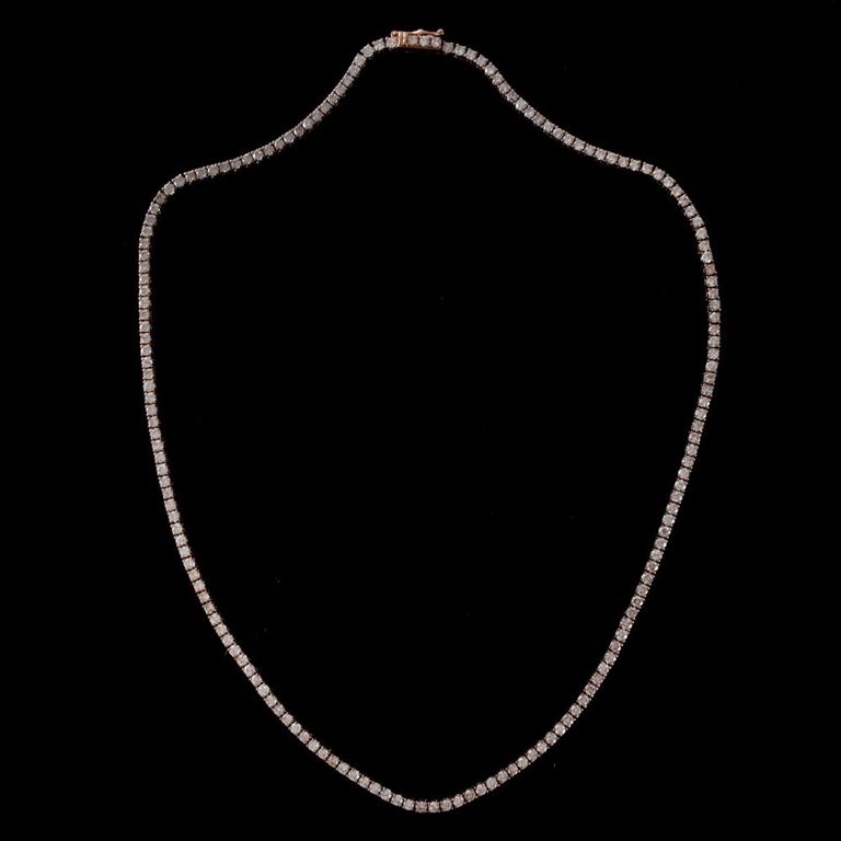 14k Rose Gold Diamond Necklace