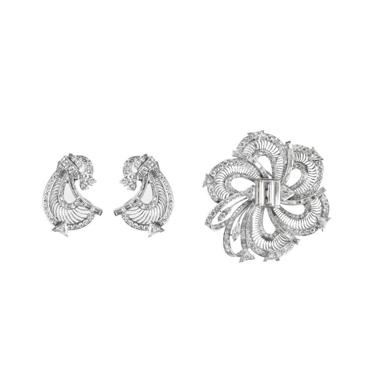 Platinum Diamond Jewelry Set