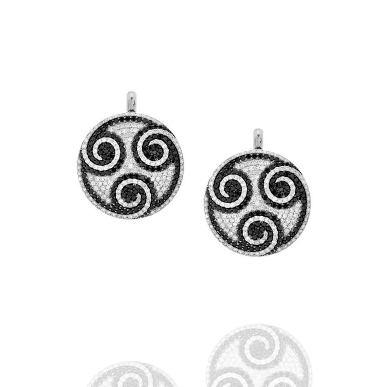 14k White Gold Diamond Earrings